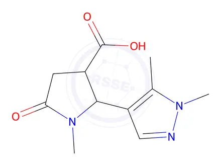 Chemical structure of 2-(1,5-Dimethyl-1H-pyrazol-4-yl)-1-methyl-5-oxopyrrolidine-3-carboxylic Acid