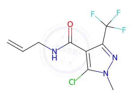 Chemical structure of N-allyl-5-chloro-1-methyl-3-(trifluoromethyl)-1H-pyrazole-4-carboxamide