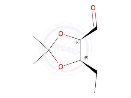 Chemical structure of D-erythro-Pentose, 4,5-dideoxy-2,3-O-(1-methylethylidene)-(9CI)