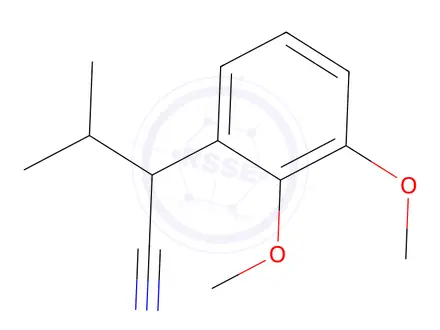 Chemical structure of 2-(2,3-dimethoxyphenyl)-3-methylbutanenitrile
