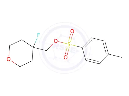 Chemical structure of (4-fluorotetrahydropyran-4-yl)methyl 4-methylbenzenesulfonate