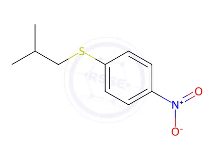 Chemical structure of Benzene, 1-[(2-methylpropyl)thio]-4-nitro-