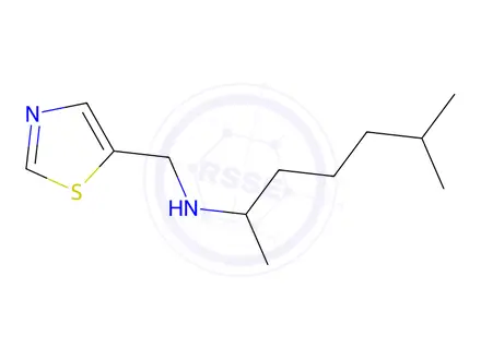 Chemical structure of 6-Methyl-N-(thiazol-5-ylmethyl)heptan-2-amine