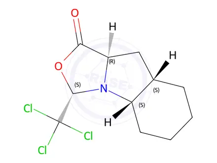 Chemical structure of (3S,4aS,8aS,9aR)-3-(Trichloromethyl)octahydrooxazolo[3,4-a]indol-1(3H)-one