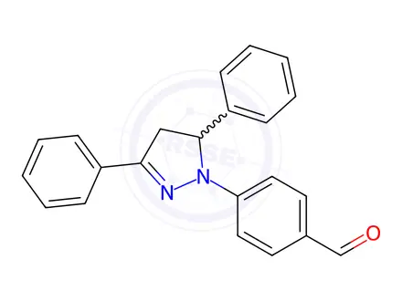 Chemical structure of 4-(3,5-Diphenyl-4,5-dihydro-1H-pyrazol-1-yl)benzaldehyde