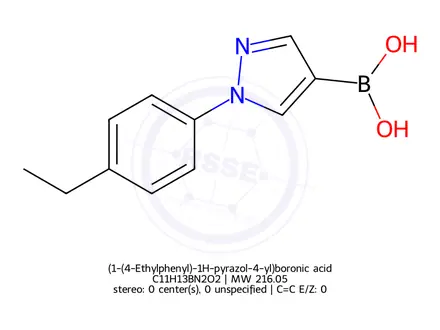 Chemical structure of (1-(4-Ethylphenyl)-1H-pyrazol-4-yl)boronic acid