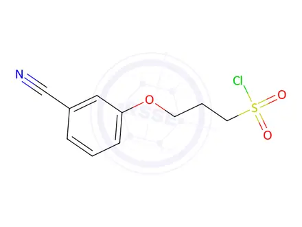 Chemical structure of 3-(3-Cyanophenoxy)propane-1-sulfonyl chloride