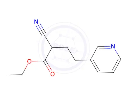 Chemical structure of ethyl 2-cyano-4-(pyridin-3-yl)butanoate