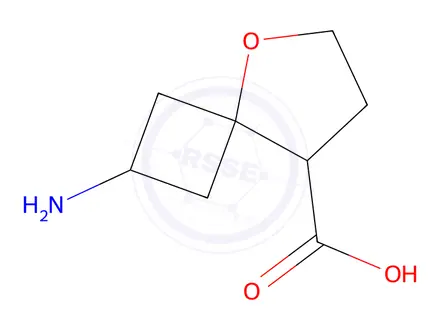 Chemical structure of 2-Amino-5-oxaspiro[3.4]Octane-8-carboxylic acid