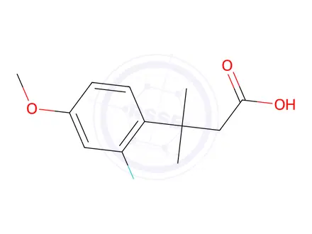 Chemical structure of 3-(2-Fluoro-4-methoxyphenyl)-3-methylbutanoic acid