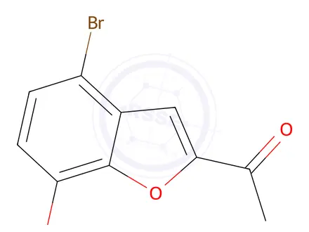 Chemical structure of 1-(4-Bromo-7-methoxy-1-benzofuran-2-yl)-1-ethanone