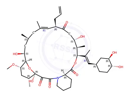 Chemical structure of Tacrolimus Impurity 71 (Metabolite M-V) (15,31-O-Di-Demethyl Tacrolimus)