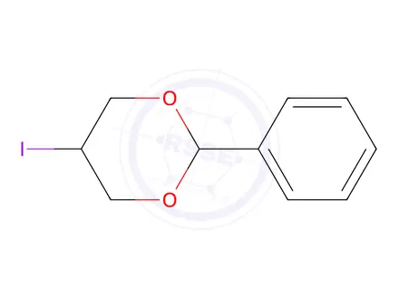 Chemical structure of 1,3-Dioxane,5-iodo-2-phenyl-,cis-(9CI)