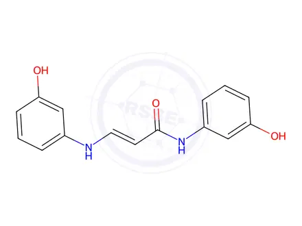 Chemical structure of 3-(3-hydroxyphenyl amino)-N-(3-hydroxy phenyl)propenamide