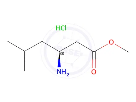 Chemical structure of Methyl (S)-3-amino-5-methylhexanoate hydrochloride