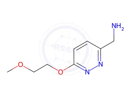 Chemical structure of [6-(2-methoxyethoxy)pyridazin-3-yl]methanamine dihydrochloride