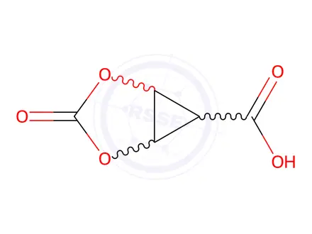 Chemical structure of 3-oxo-2,4-dioxabicyclo[3.1.0]hexane-6-carboxylic acid