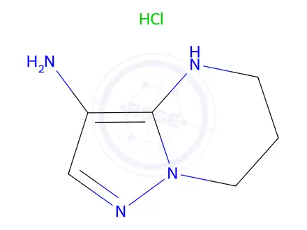 Chemical structure of 4,5,6,7-Tetrahydropyrazolo[1,5-a]pyrimidin-3-amine hydrochloride
