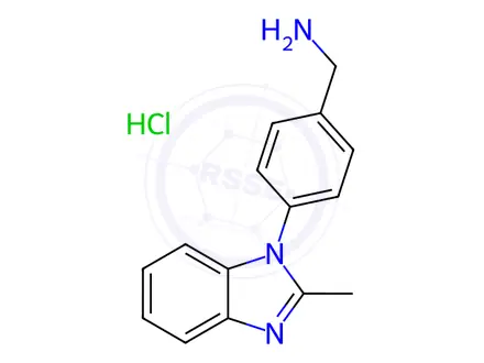 Chemical structure of [4-(2-methyl-1H-benzimidazol-1-yl)benzyl]amine,HCl
