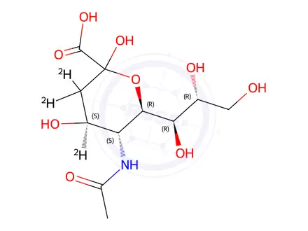 Chemical structure of N-Acetylneuraminic Acid-d3