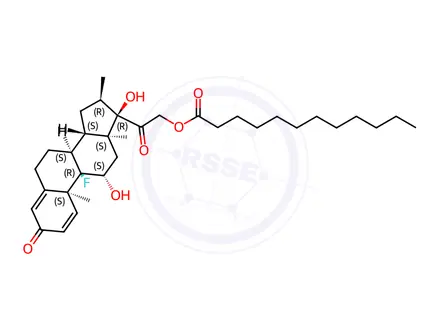 Chemical structure of Dexamethasone Impurity 50 (Dexamethasone laurate)