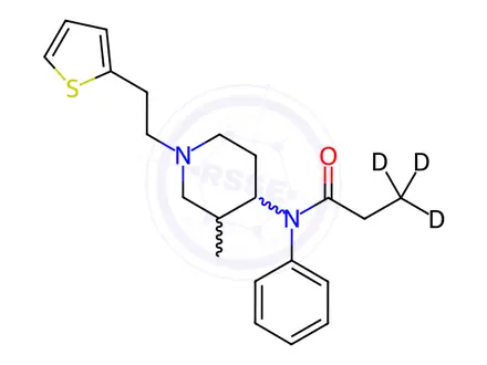 Chemical structure of 3-Methylthiofentanyl-d3