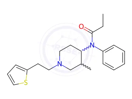Chemical structure of 3-Methylthio Fentanyl (1 mg/mL in Methanol)