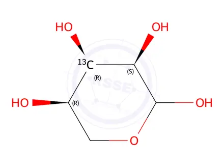 Chemical structure of D-[3-13C]ribose