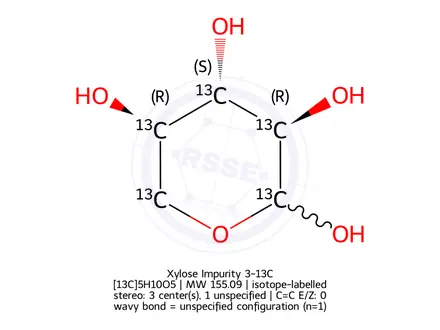 Chemical structure of Xylose Impurity 3-13C