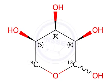 Chemical structure of D-[1,5-13C2]ribose