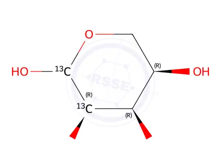 Chemical structure of D-[1,2-13C2]ribose