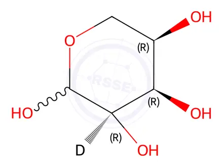 Chemical structure of D-[2-2H]ribose
