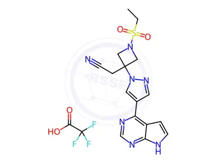 Chemical structure of Baricitinib trifluoroacetate