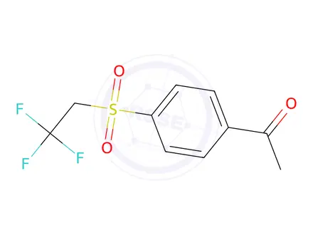 Chemical structure of 1-[4-(2,2,2-trifluoroethanesulfonyl)phenyl]ethan-1-one