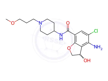 Chemical structure of Prucalopride Hydroxy Impurity