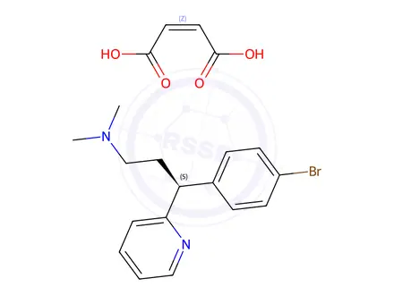 Chemical structure of Dexbrompheniramine Maleate