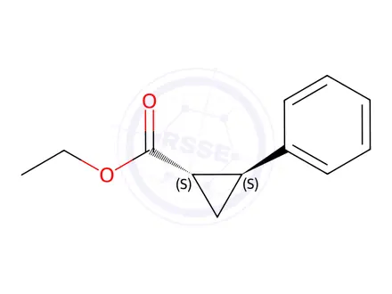 Chemical structure of (1S,2S)-Ethyl 2-phenylcyclopropanecarboxylate