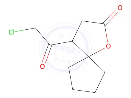 Chemical structure of 1-Oxaspiro[4.4]nonan-2-one, 4-(chloroacetyl)-(9CI)