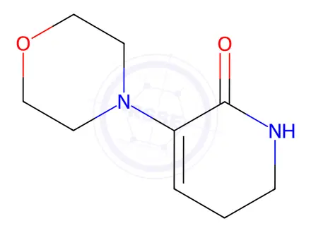 Chemical structure of 5,6-dihydro-3-(4-morpholinyl)-2(1H)-Pyridinone