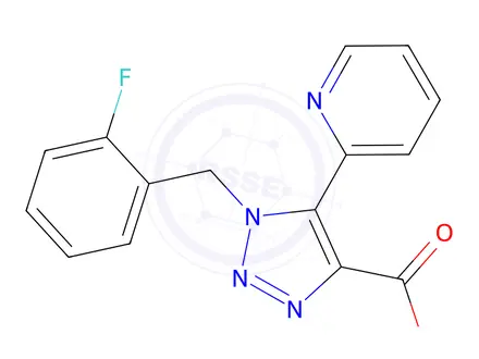 Chemical structure of 1-(2-Fluorobenzyl)-5-(pyridin-2-yl)-1H-1,2,3-triazole-4-carboxylic acid