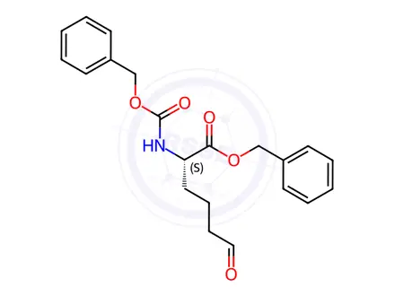 Chemical structure of 6-Oxo-N-[(phenylmethoxy)carbonyl]-L-norleucine Phenylmethyl Ester