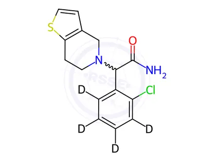 Chemical structure of Clopidogrel Amide-d4
