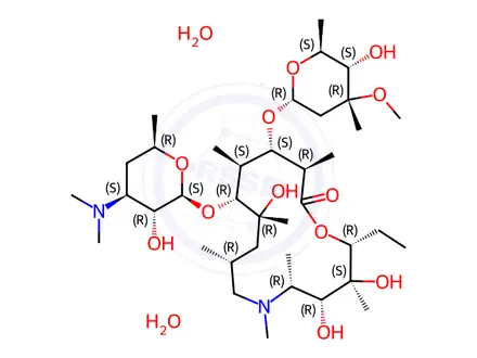 Chemical structure of Azithromycin dihydrate