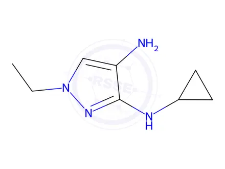 Chemical structure of N~3~-cyclopropyl-1-ethyl-1H-pyrazole-3,4-diamine