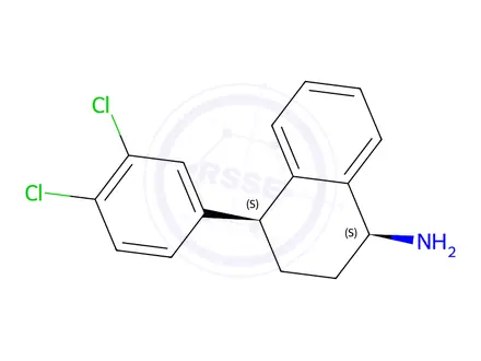 Chemical structure of (1S,4S)-4-(3,4-Dichlorophenyl)-1,2,3,4-tetrahydronaphthalen-1-amine