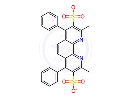 Chemical structure of Sodium 2,9-dimethyl-4,7-diphenyl-1,10-phenanthroline-3,8-disulfonate