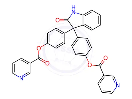 Chemical structure of Oxyphenisatin Diacetate Impurity 42