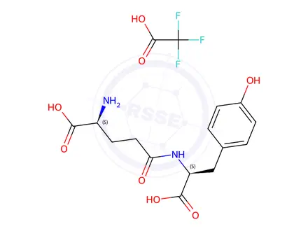 Chemical structure of H-Glu(Tyr-OH)-OH (TFA Salt)