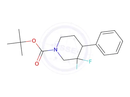 Chemical structure of tert-butyl 3,3-difluoro-4-phenylpiperidine-1-carboxylate
