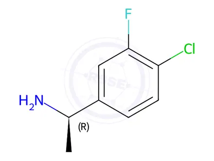 Chemical structure of (R)-1-(4-Chloro-3-fluorophenyl)ethanamine